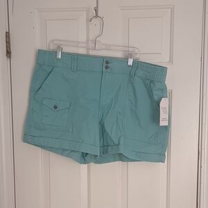 Time and Tru Women's Teal Cargo Shorts